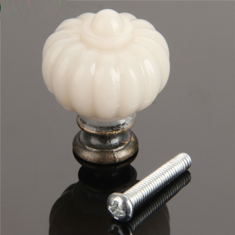 Furniture Hardware China - 1Pc Acrylic Ivory White Pumpkin Cabinet
