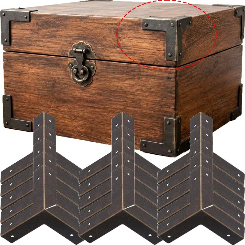 Furniture Hardware Antique - 4/16set Antique Bronze Corner Protectors Iron