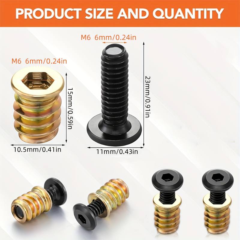 Furniture Hardware Kit - 10PCS Nut Threaded Inserts Combination Tool