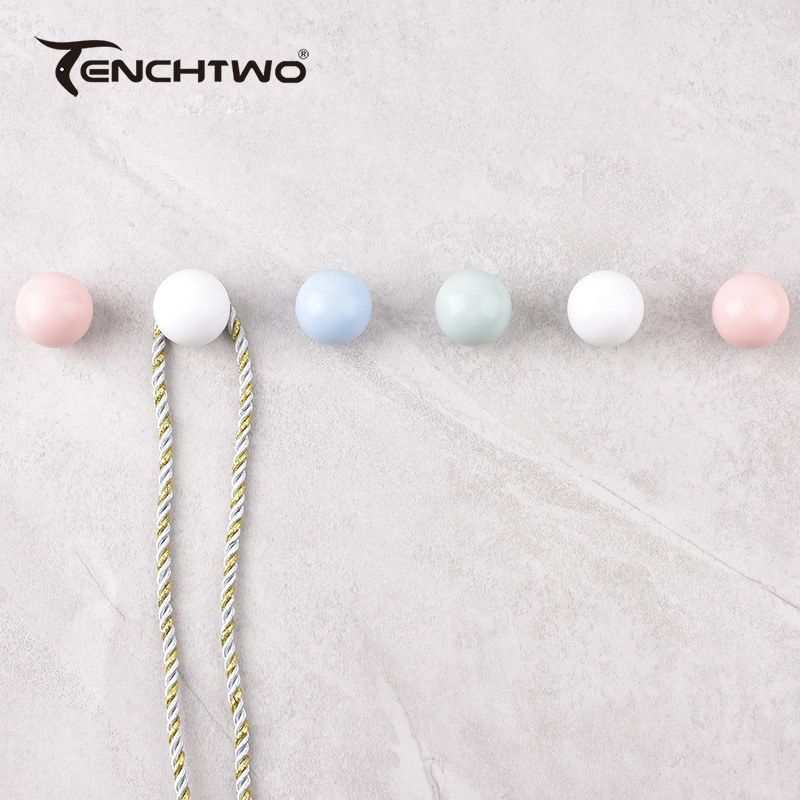 Round Ceramic Hook Clothes Han - Furniture Hardware Kit ulasan dan harga