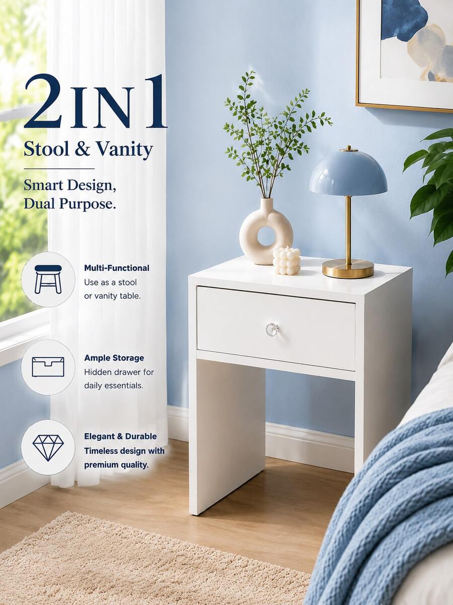 2-In-1 Storage Stool & Nightst - Furniture Hardware China ulasan dan harga