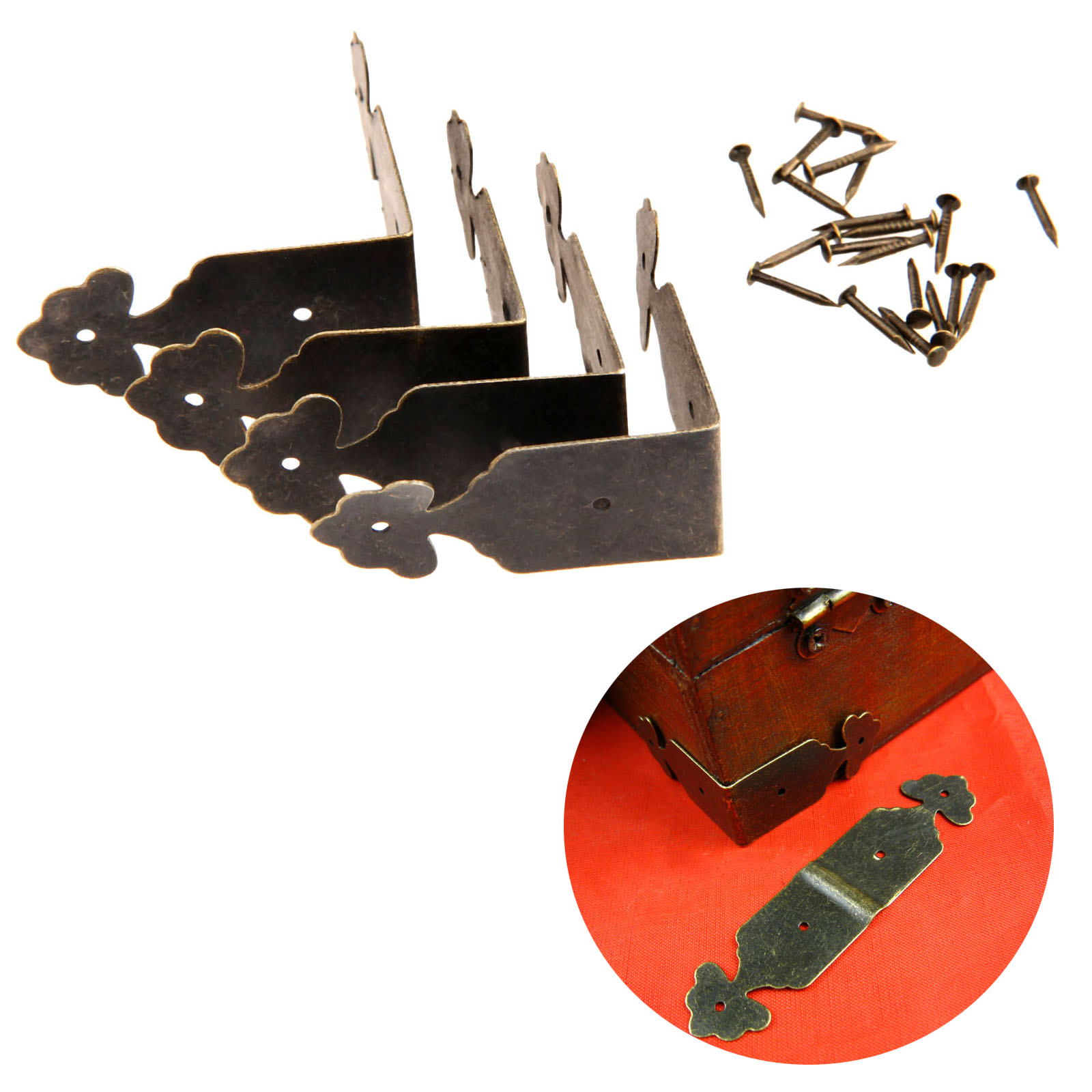 4pcs Decorative Corner Protect - Furniture Hardware Nails ulasan dan harga