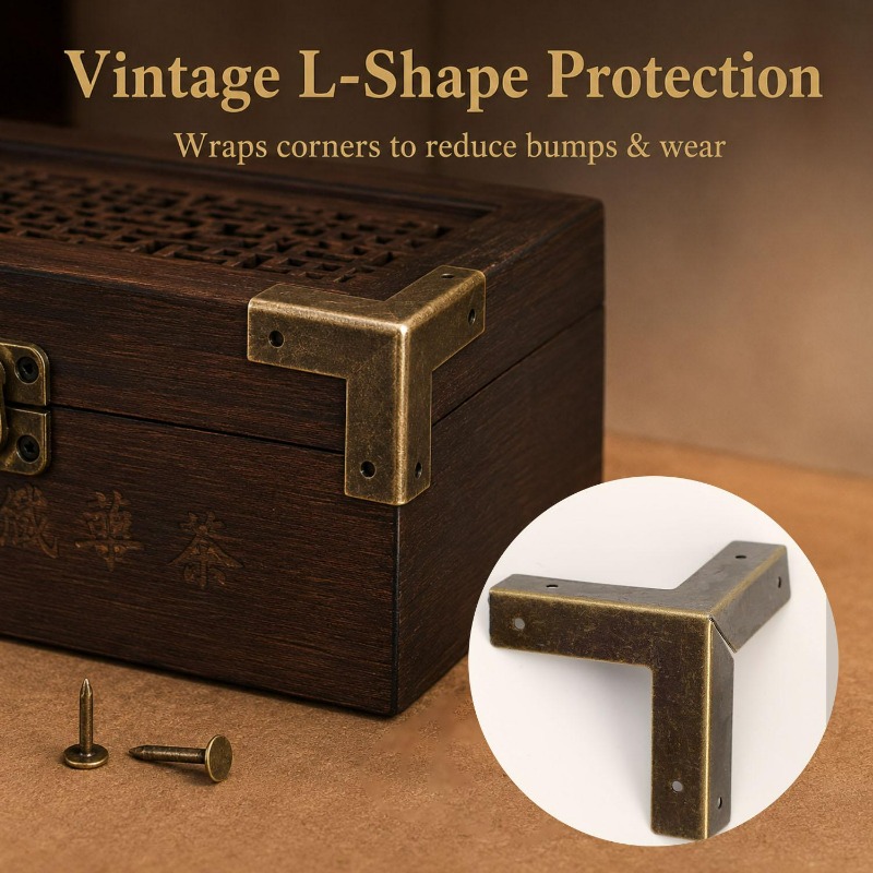 4/16set Antique Bronze Corner  - Furniture Hardware Antique ulasan dan harga