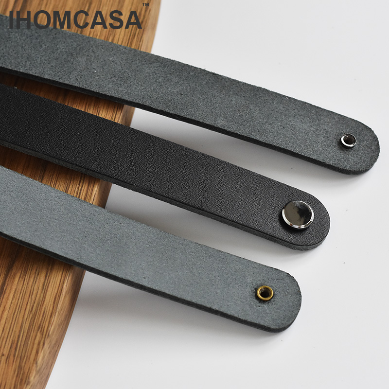 IHOMCASA Black Leather Knobs   - Furniture Hardware China ulasan dan harga