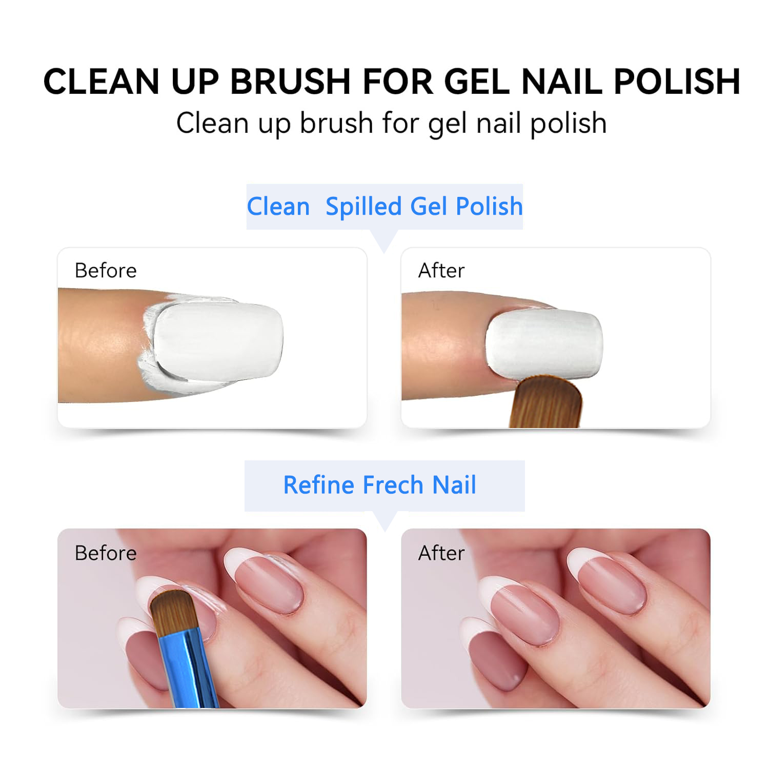 Kolinsky French Nail Art Brush - Furniture Hardware Nails ulasan dan harga