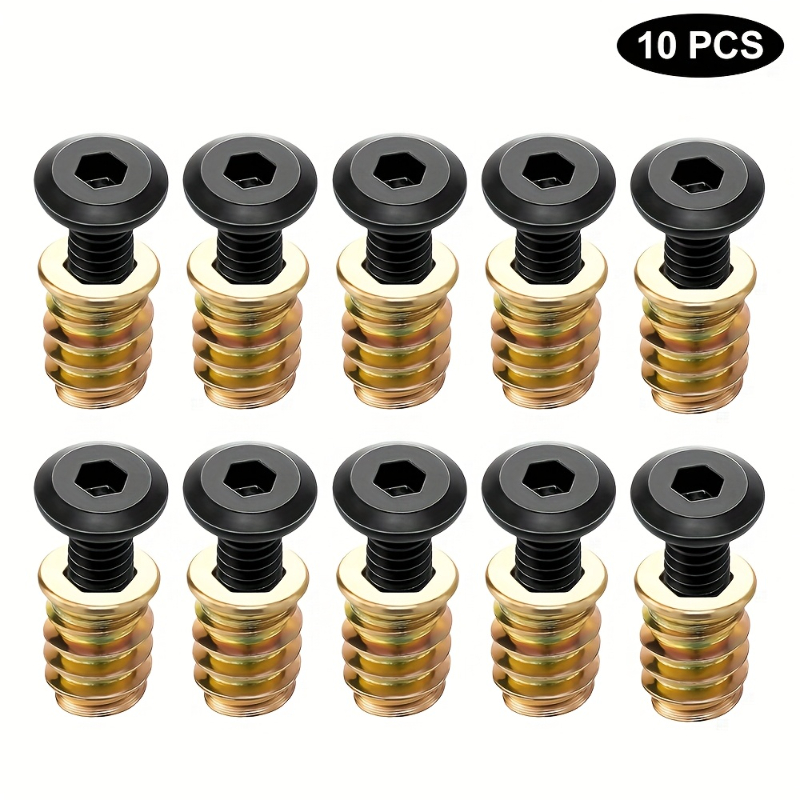 10PCS Nut Threaded Inserts Com - Furniture Hardware Kit ulasan dan harga