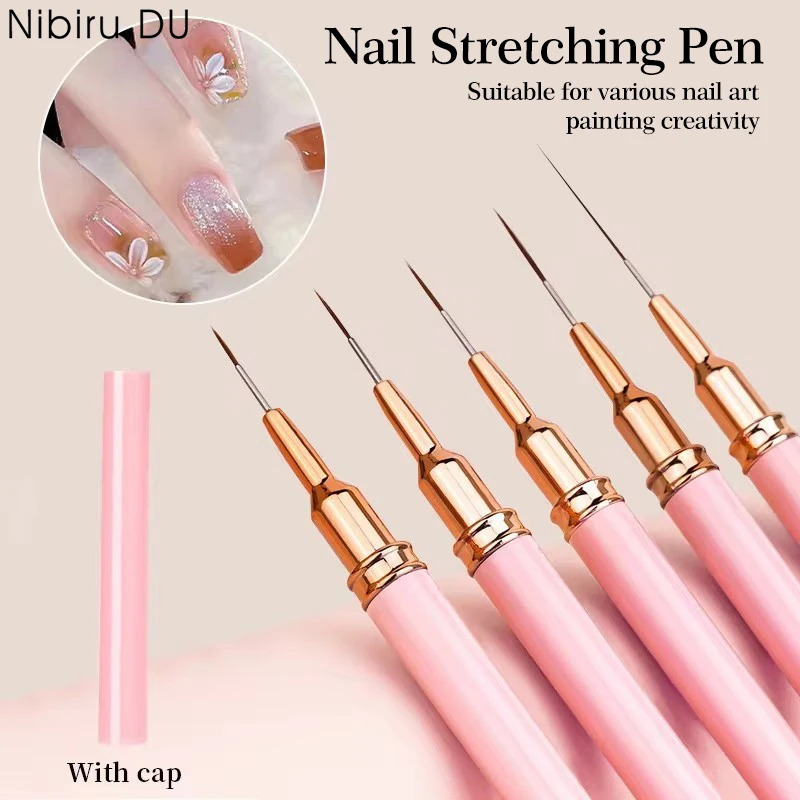 5PCS Nail Art Liner Brush Set  - Furniture Hardware Nails ulasan dan harga