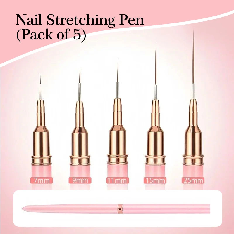 5PCS Nail Art Liner Brush Set  - Furniture Hardware Nails ulasan dan harga